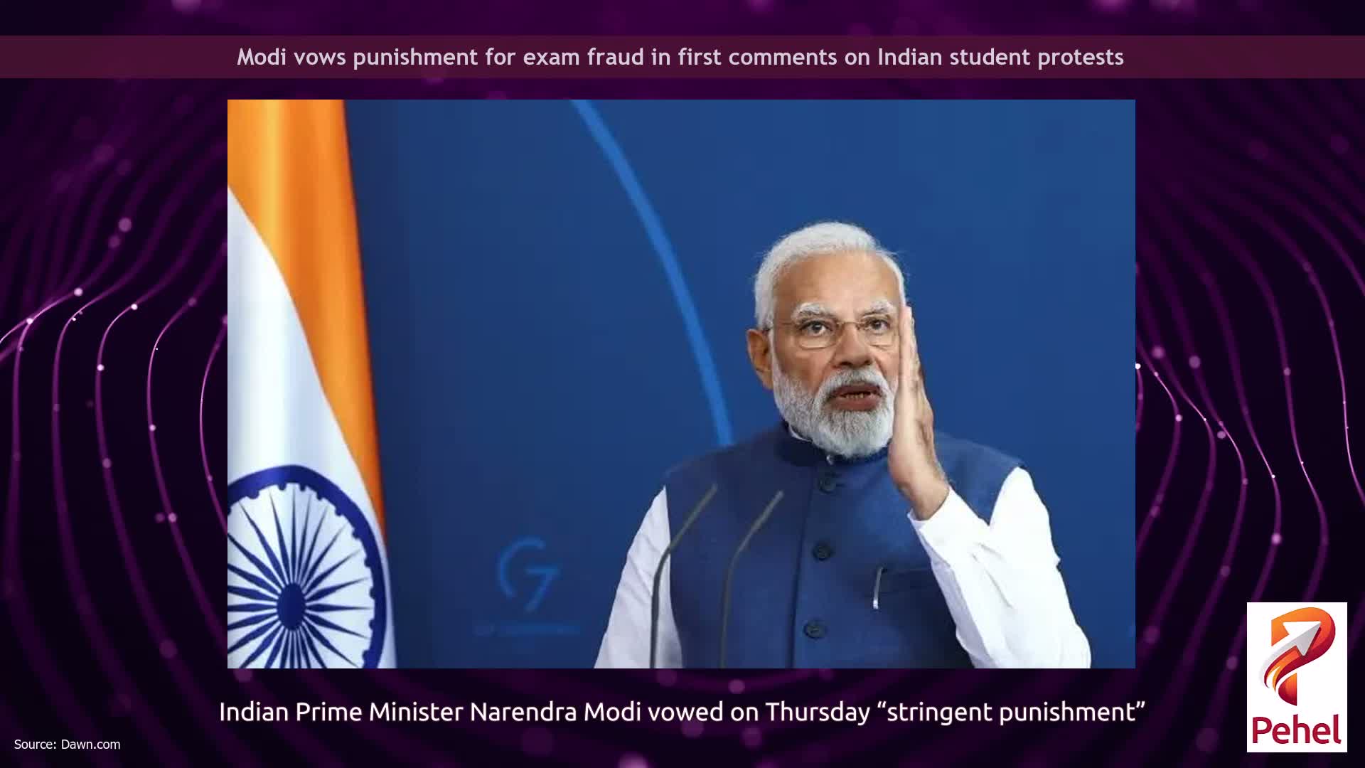 Modi vows punishment for exam fraud in first comments on Indian student protests