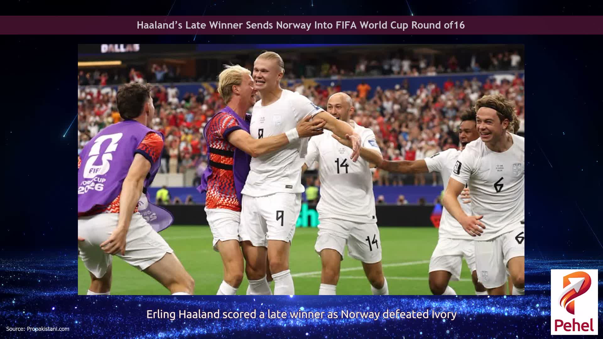 Haaland’s Late Winner Sends Norway Into FIFA World Cup Round of16