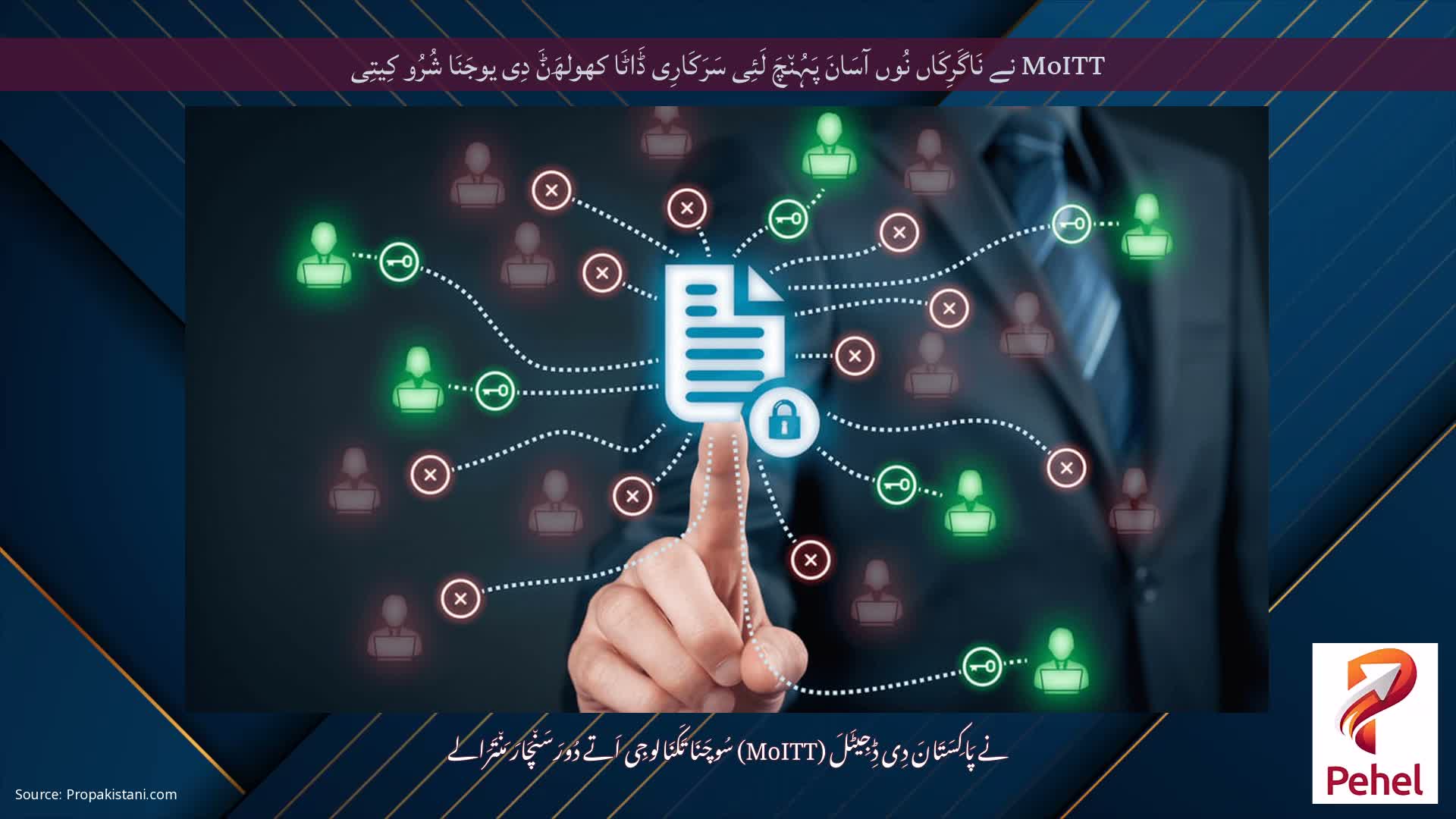 MoITT نے نَاگَرِکَاں نُوں آسَانَ پَہُن٘چَ لَئِی سَرَکَارِی ڈَاٹَا کھولھَݨَ دِی یوجَنَا شُرُو کِیتِی
