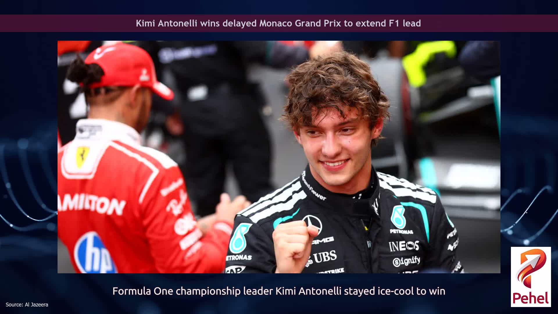 Kimi Antonelli wins delayed Monaco Grand Prix to extend F1 lead