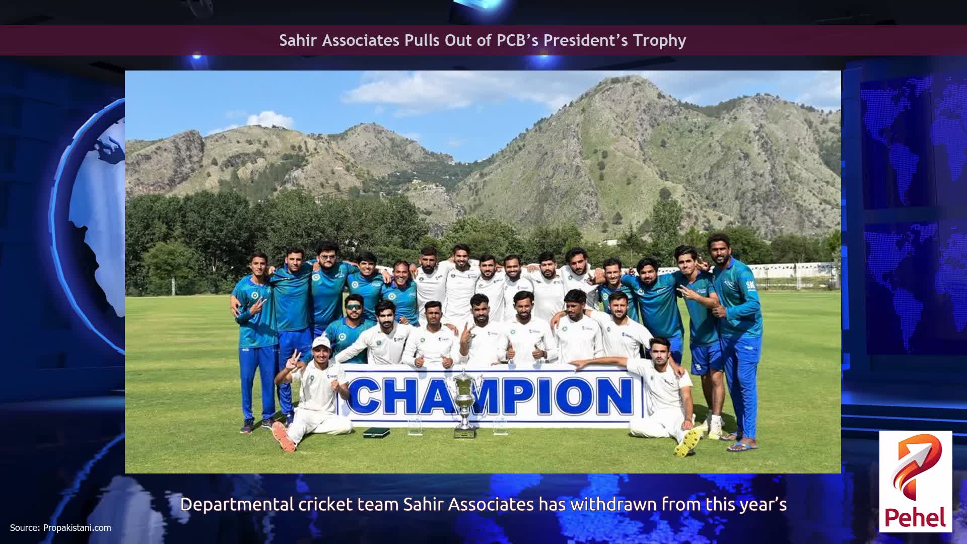 Sahir Associates Pulls Out of PCB’s President’s Trophy