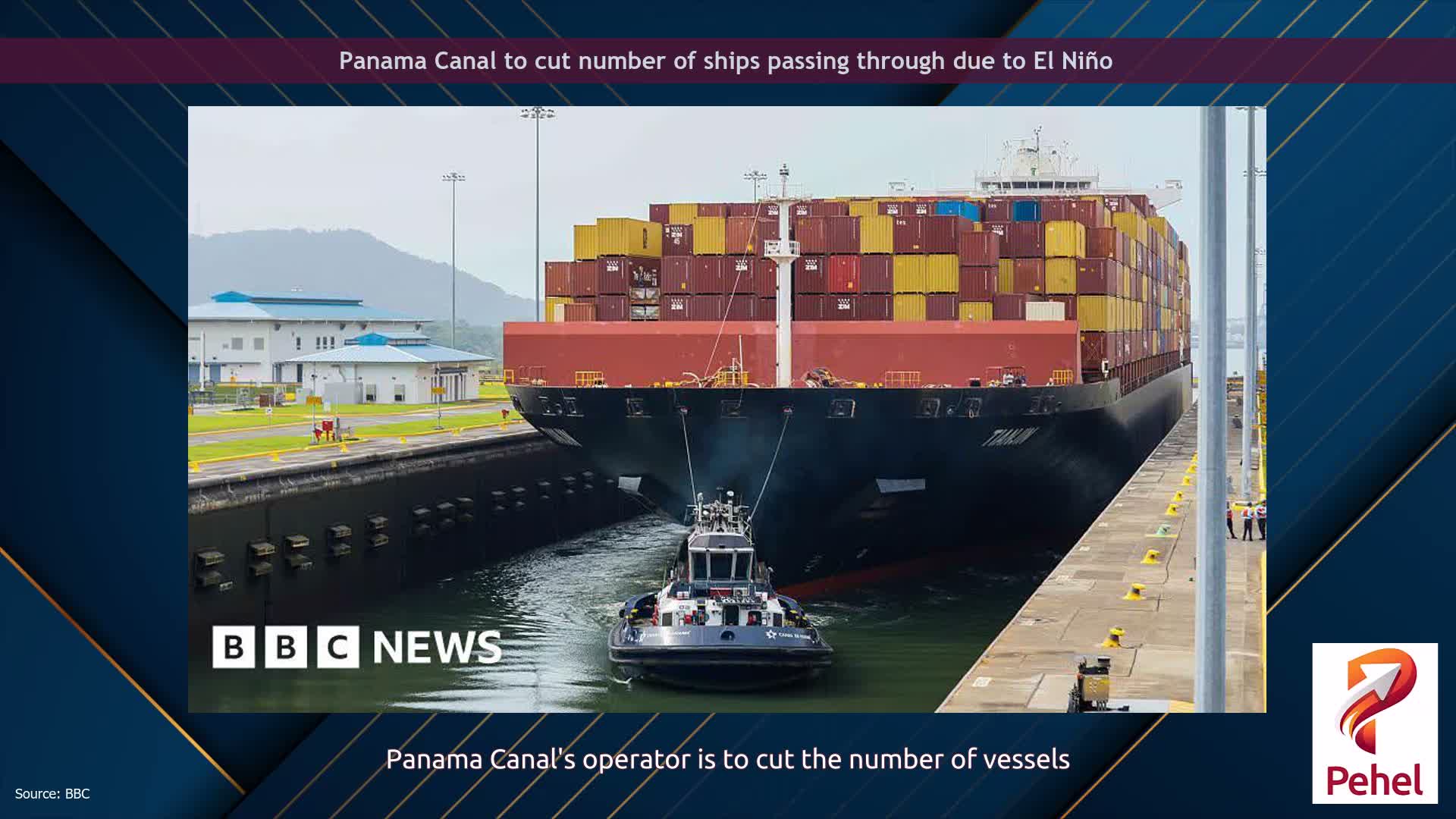 Panama Canal to cut number of ships passing through due to El Niño