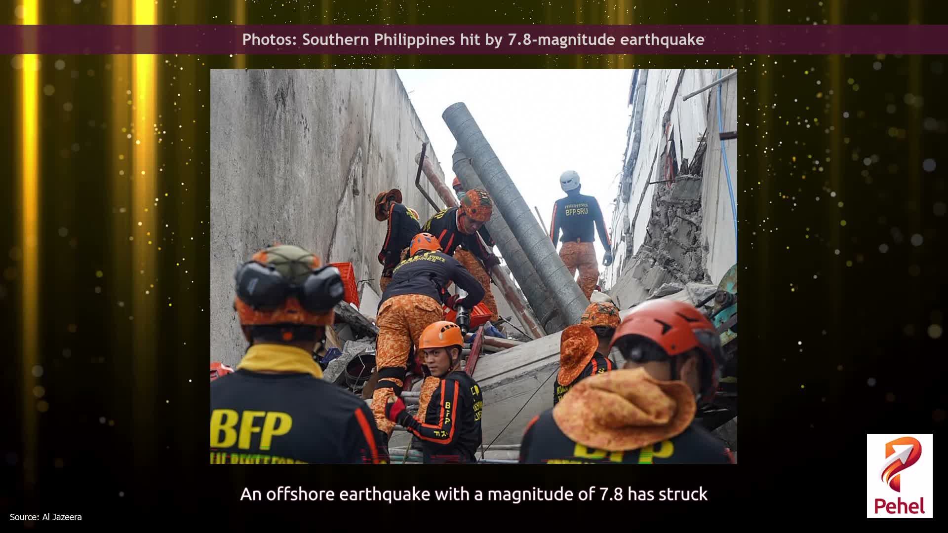 Photos: Southern Philippines hit by 7.8-magnitude earthquake