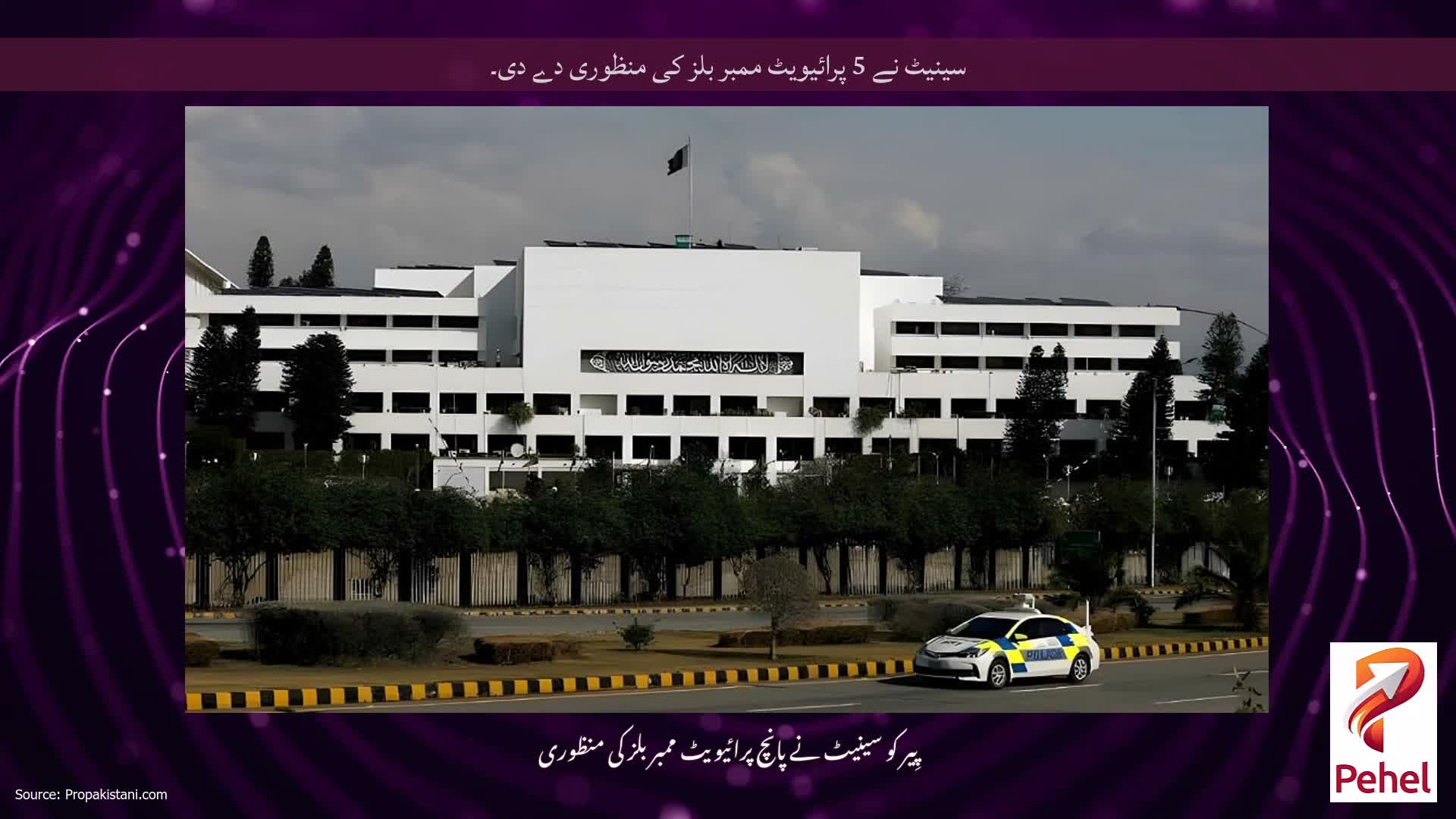 سینیٹ نے 5 پرائیویٹ ممبر بلز کی منظوری دے دی۔
