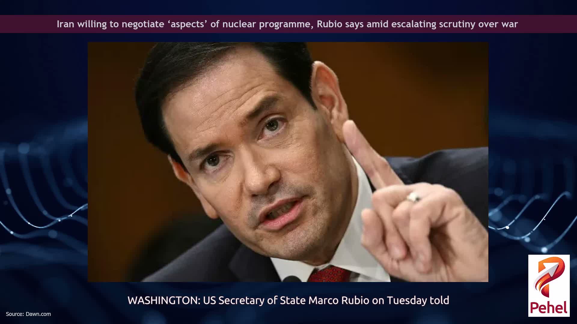 Iran willing to negotiate ‘aspects’ of nuclear programme, Rubio says amid escalating scrutiny over war