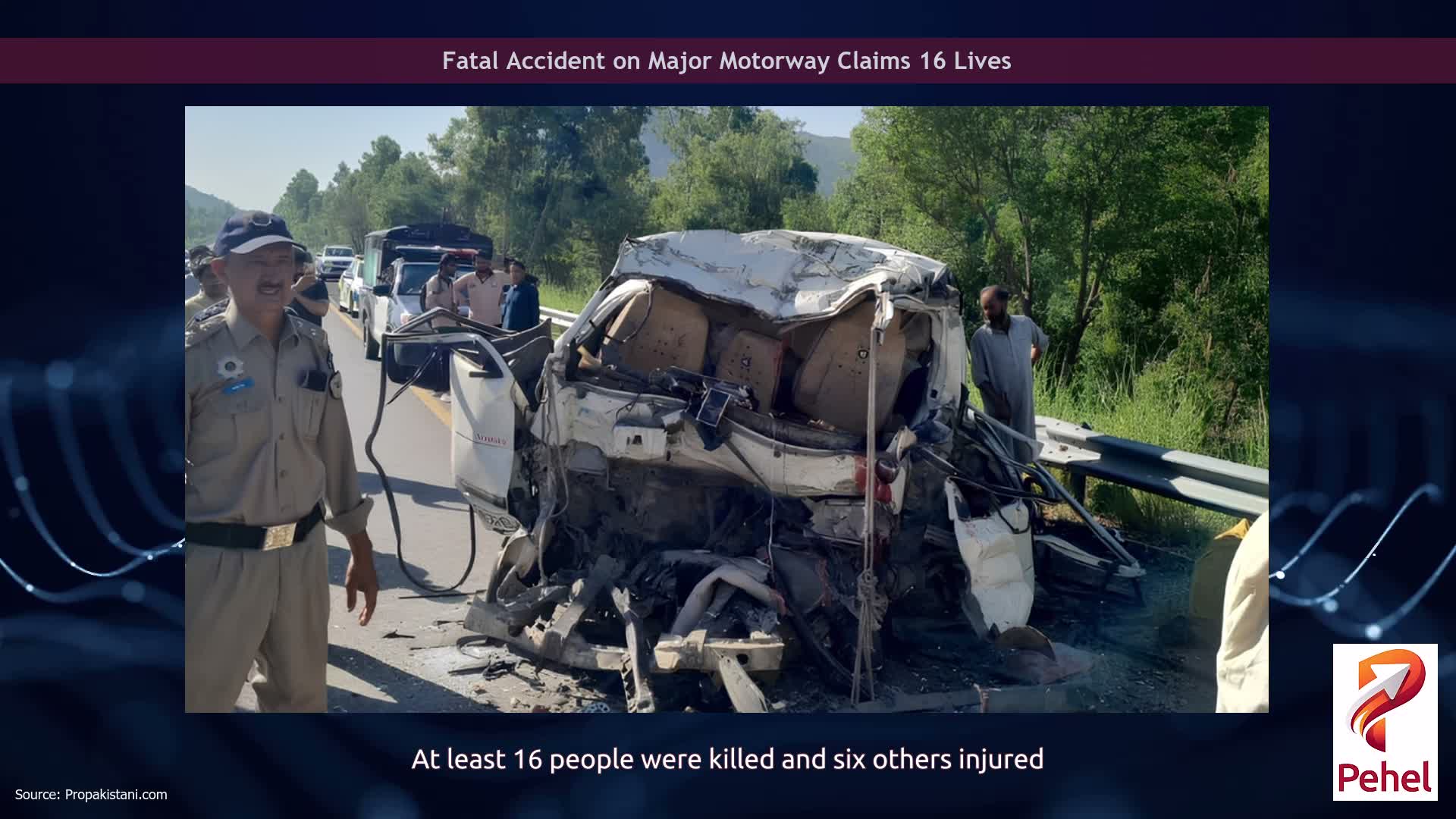 Fatal Accident on Major Motorway Claims 16 Lives