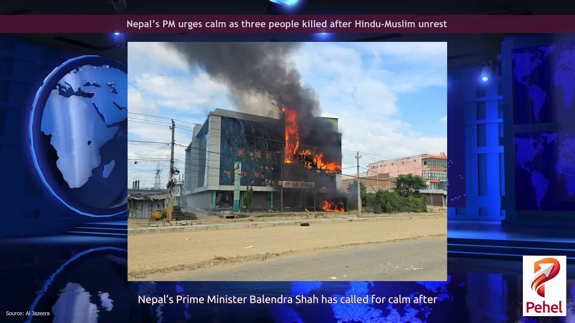 Nepal’s PM urges calm as three people killed after Hindu-Muslim unrest