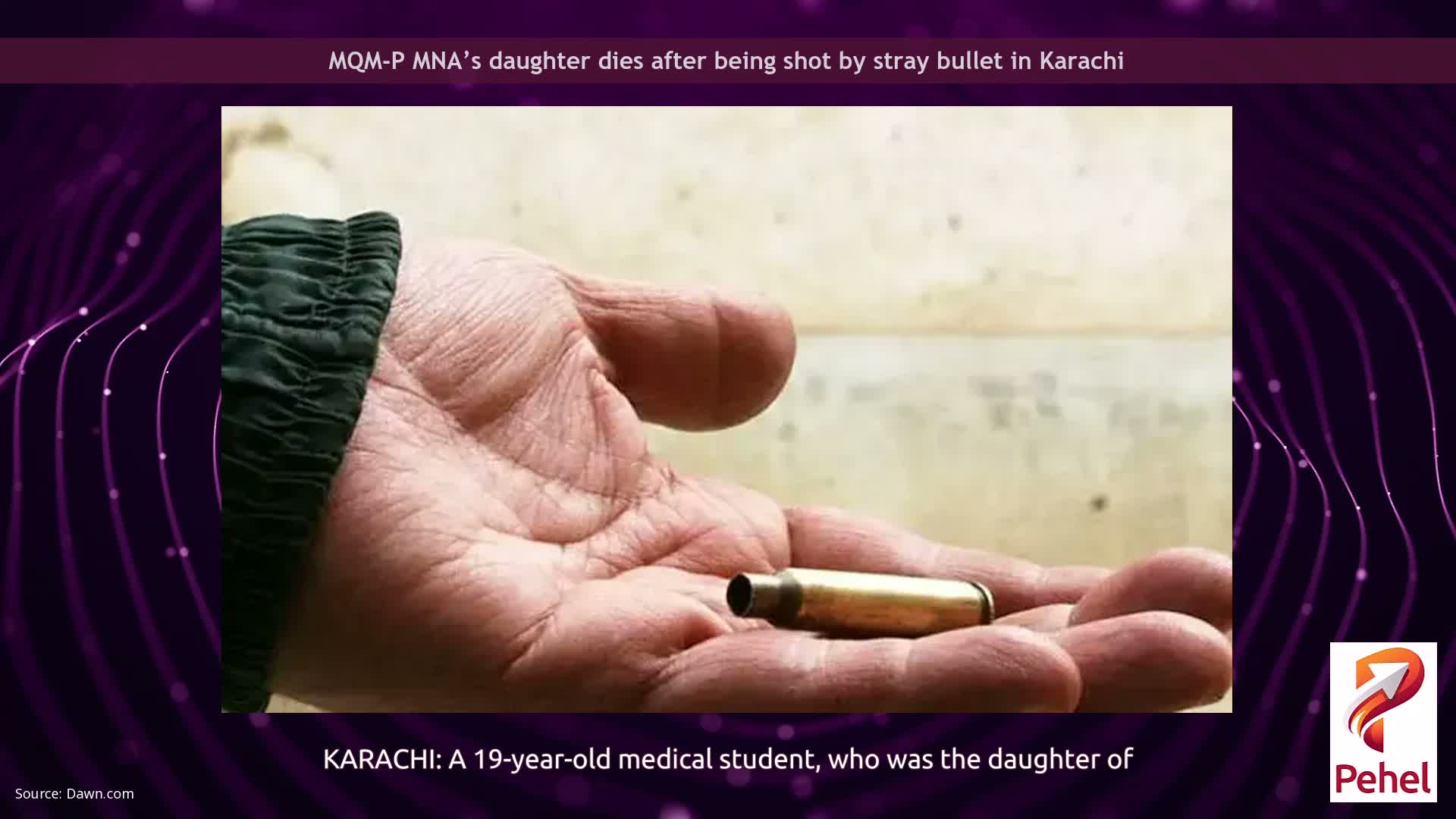 MQM-P MNA’s daughter dies after being shot by stray bullet in Karachi