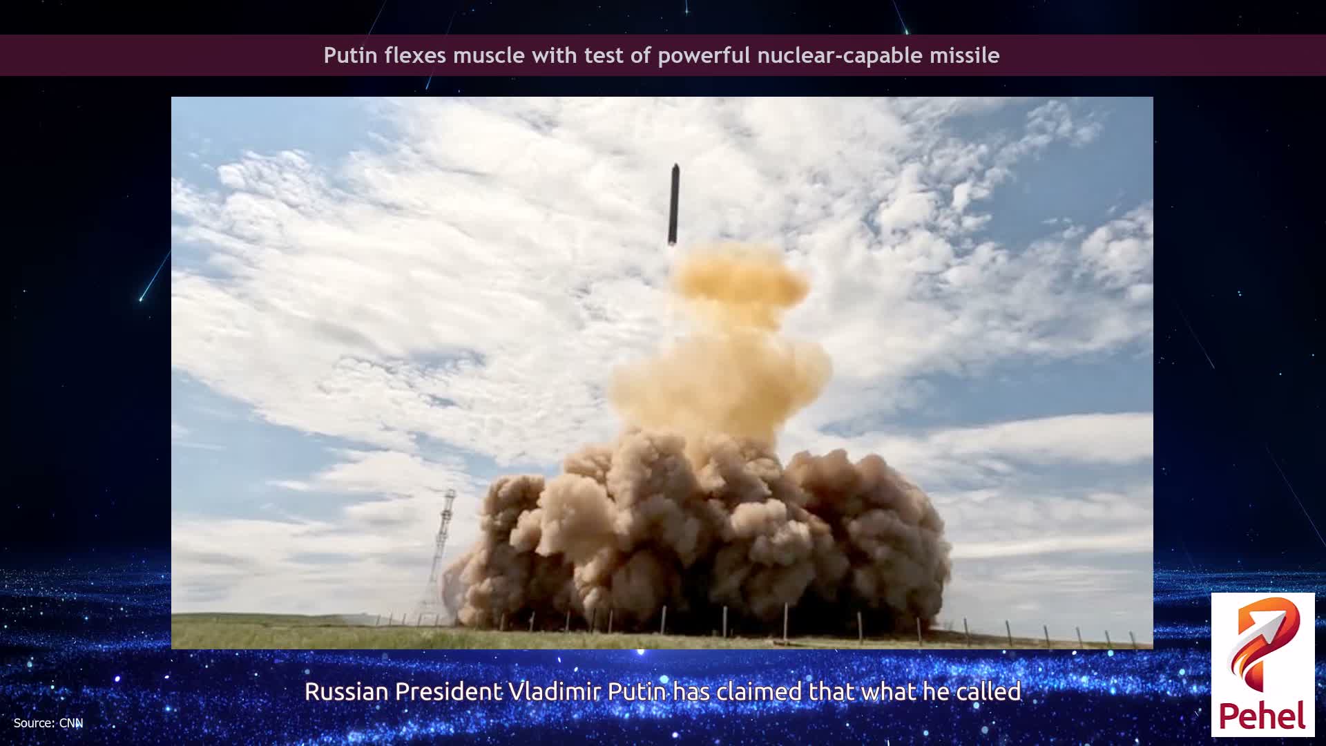 Putin flexes muscle with test of powerful nuclear-capable missile