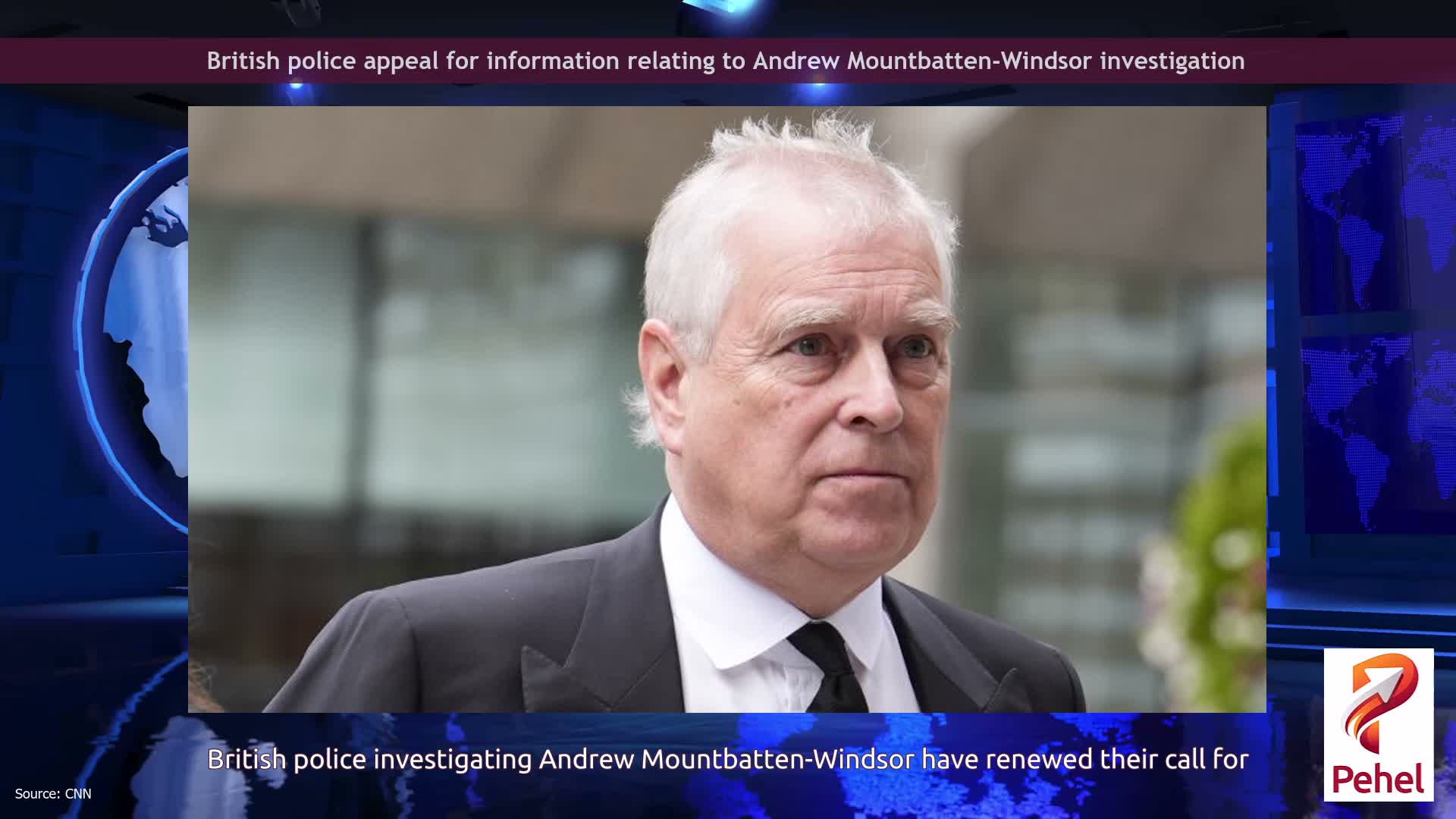 British police appeal for information relating to Andrew Mountbatten-Windsor investigation