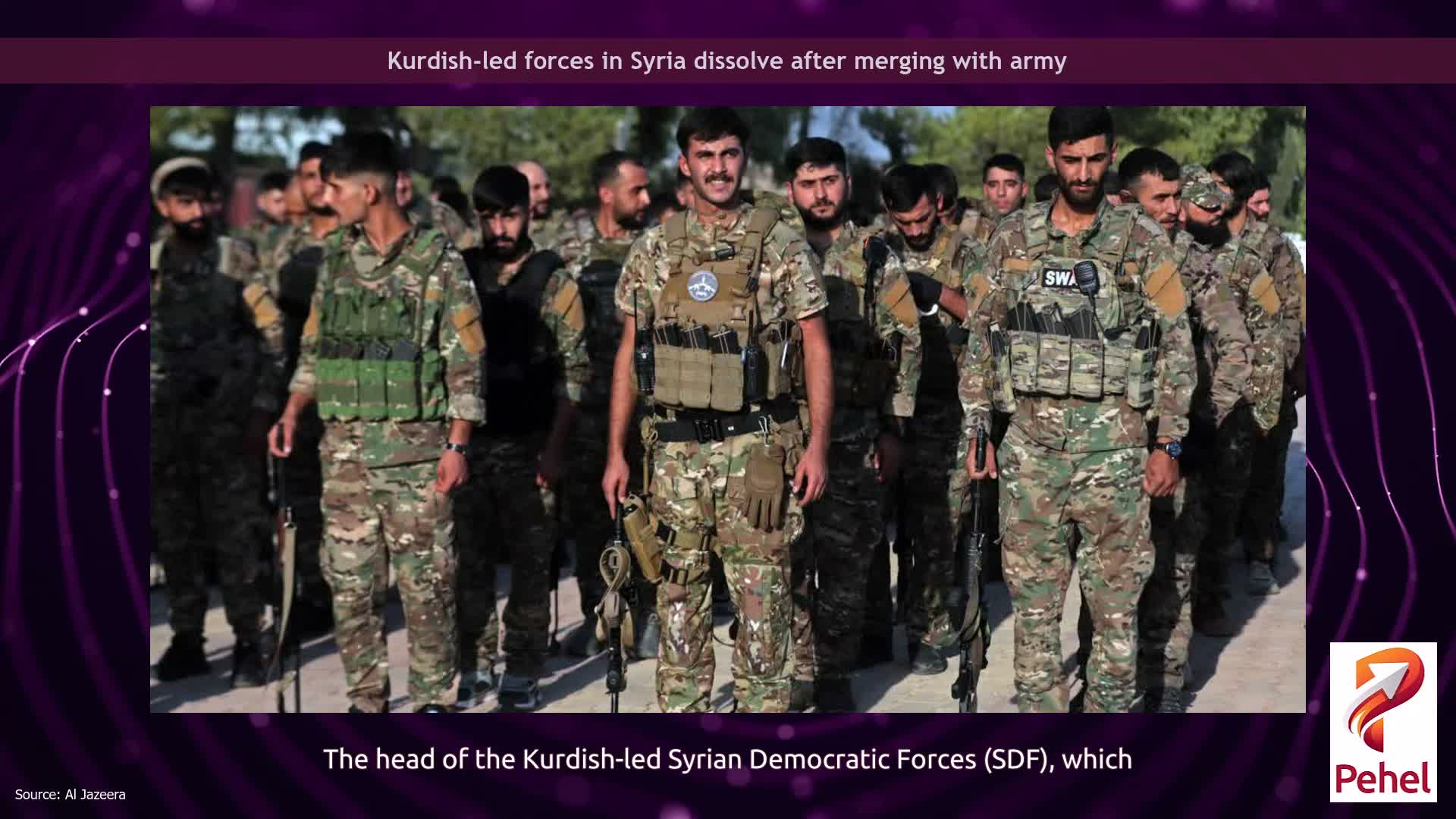 Kurdish-led forces in Syria dissolve after merging with army