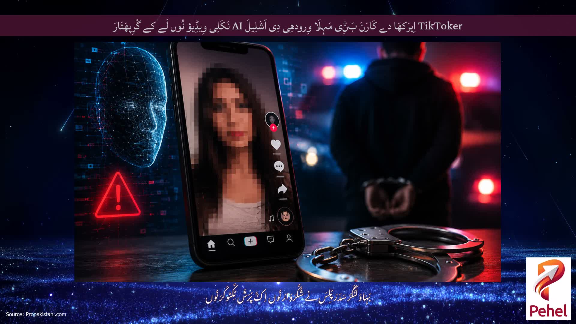 TikToker اِیرَکھَا دے کَارَنَ بَݨِی مَہِلَا وِرودھِی دِی اَشَلِیلَ AI نَکَلِی وِیڈِیؤ نُوں لَے کے گْرِپھَتَارَ