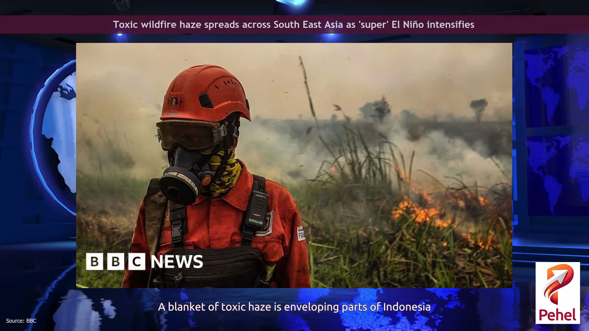 Toxic wildfire haze spreads across South East Asia as 'super' El Niño intensifies
