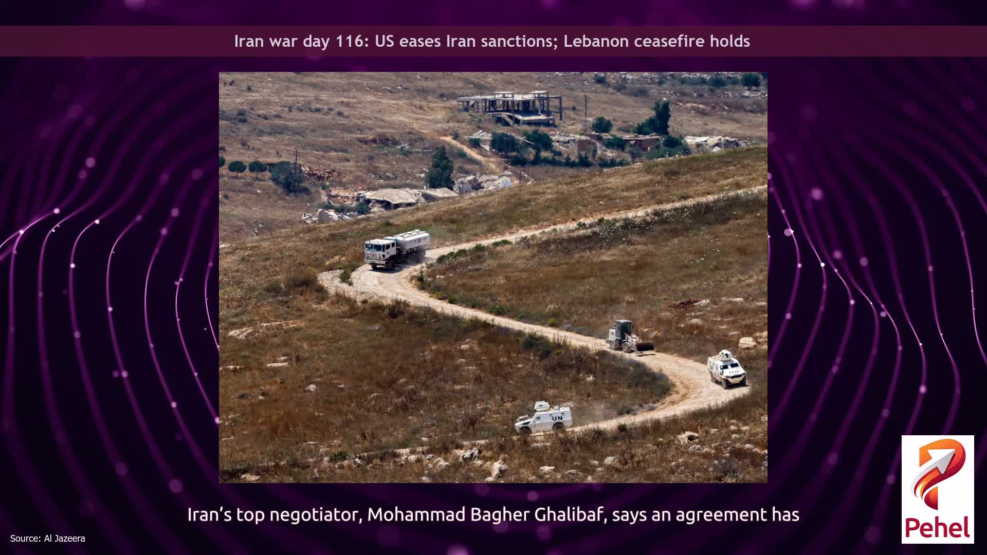 Iran war day 116: US eases Iran sanctions; Lebanon ceasefire holds