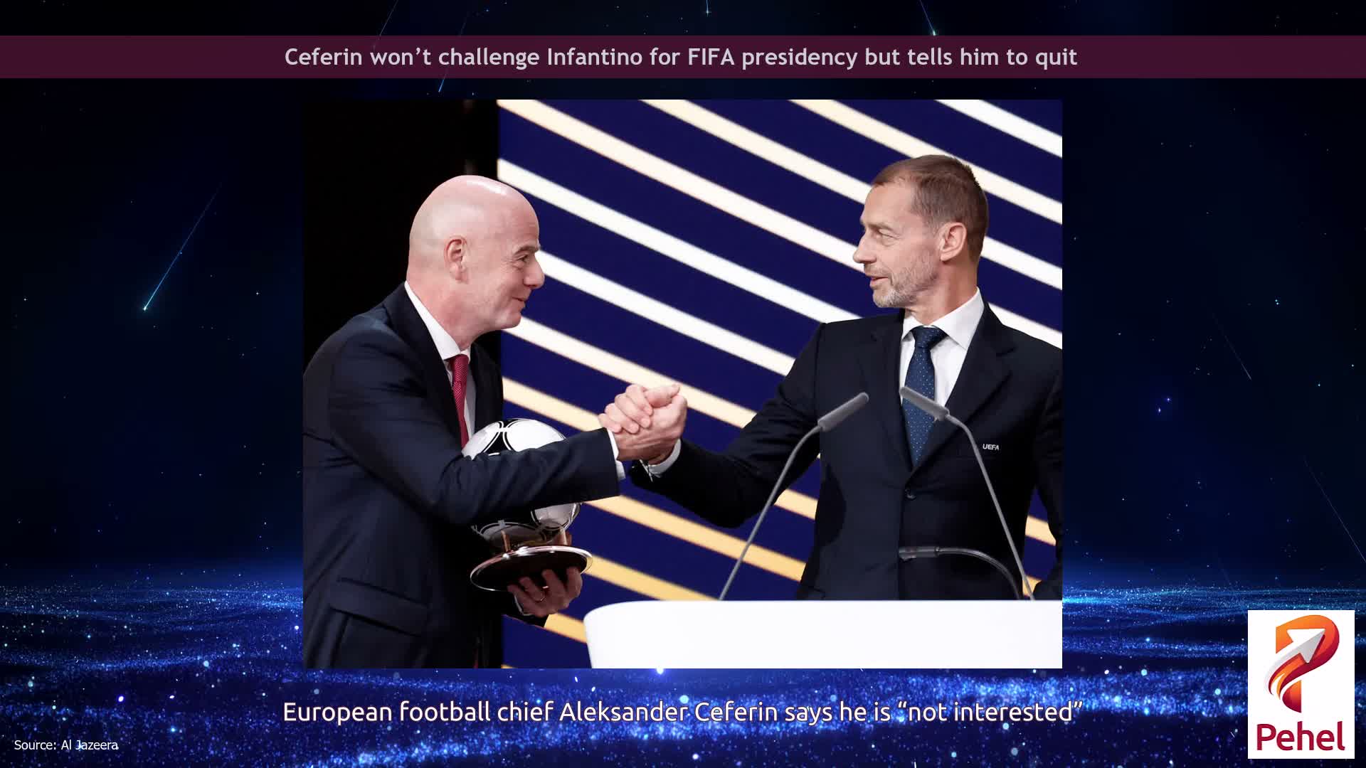 Ceferin won’t challenge Infantino for FIFA presidency but tells him to quit