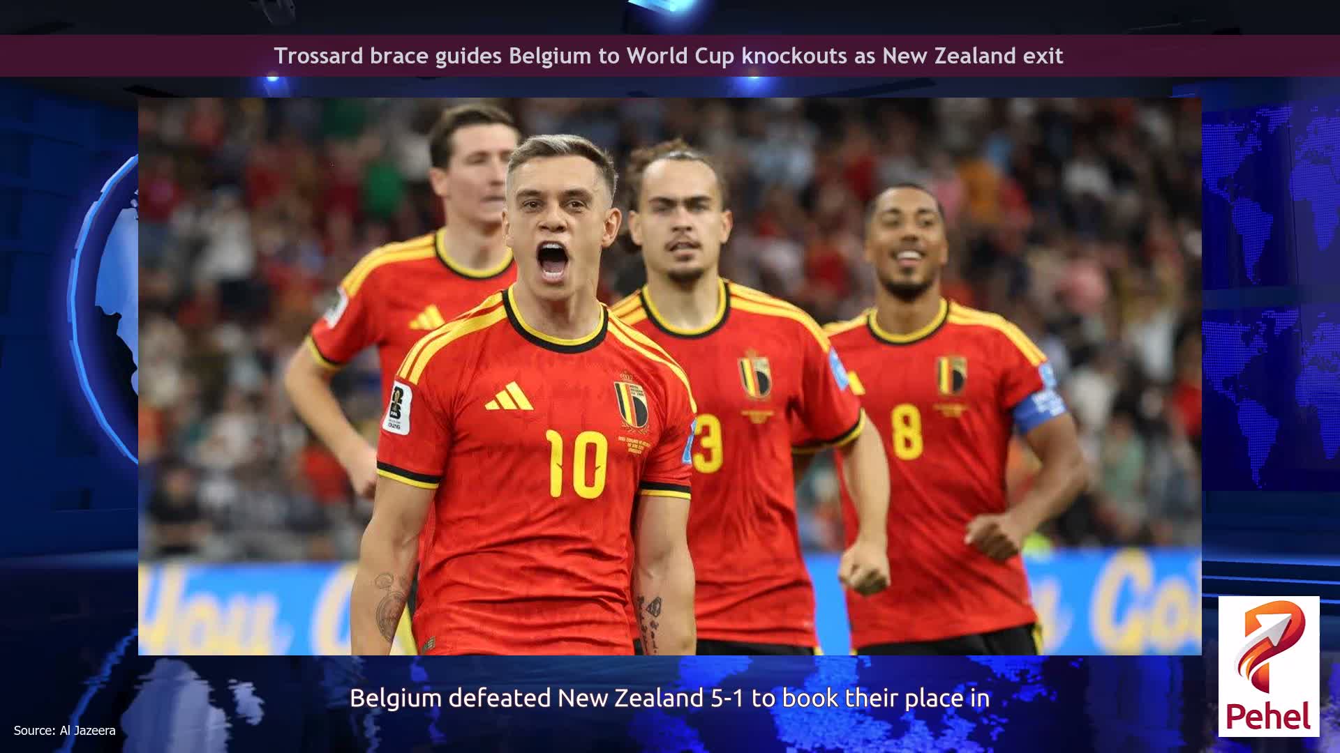 Trossard brace guides Belgium to World Cup knockouts as New Zealand exit