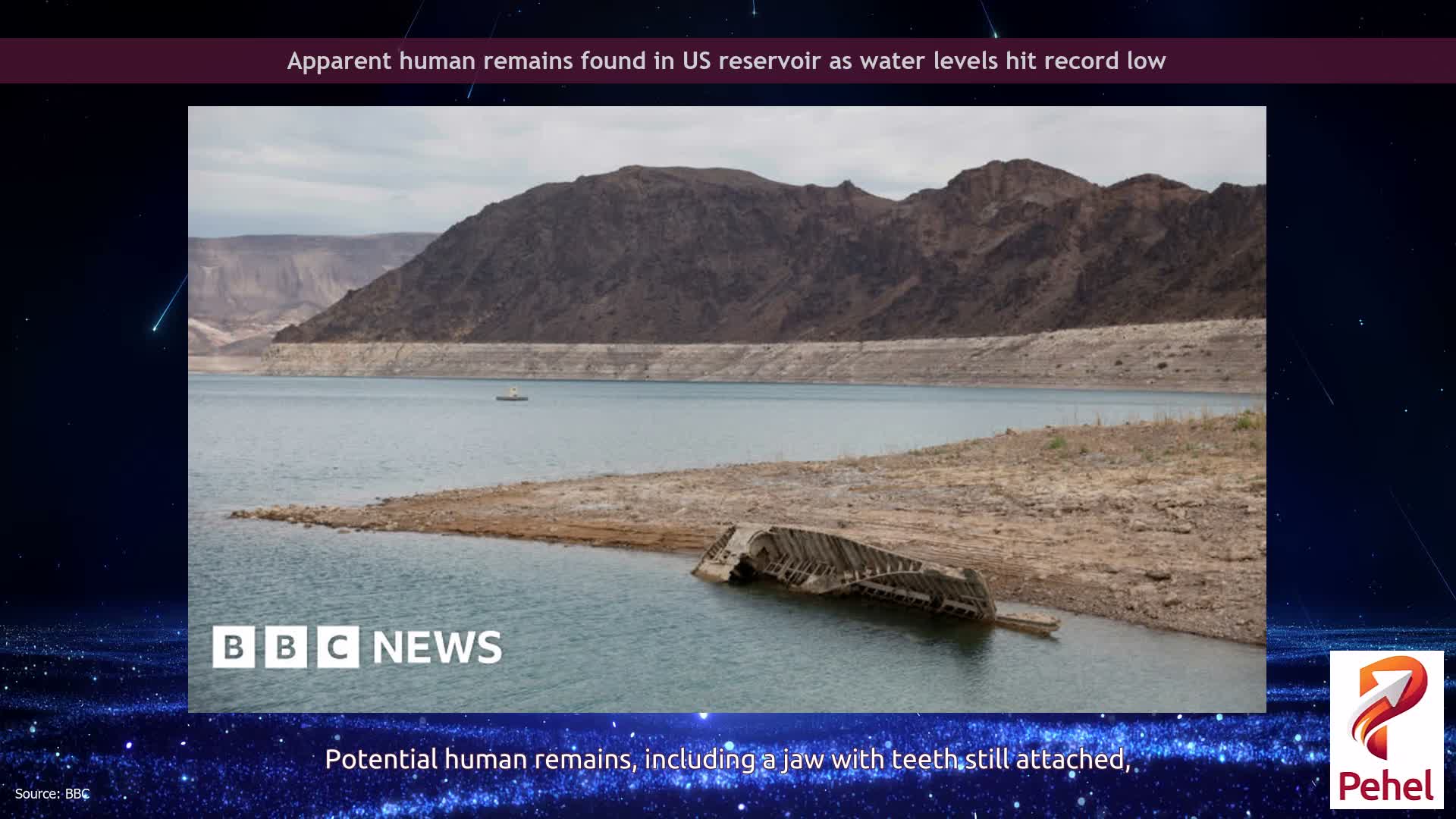 Apparent human remains found in US reservoir as water levels hit record low