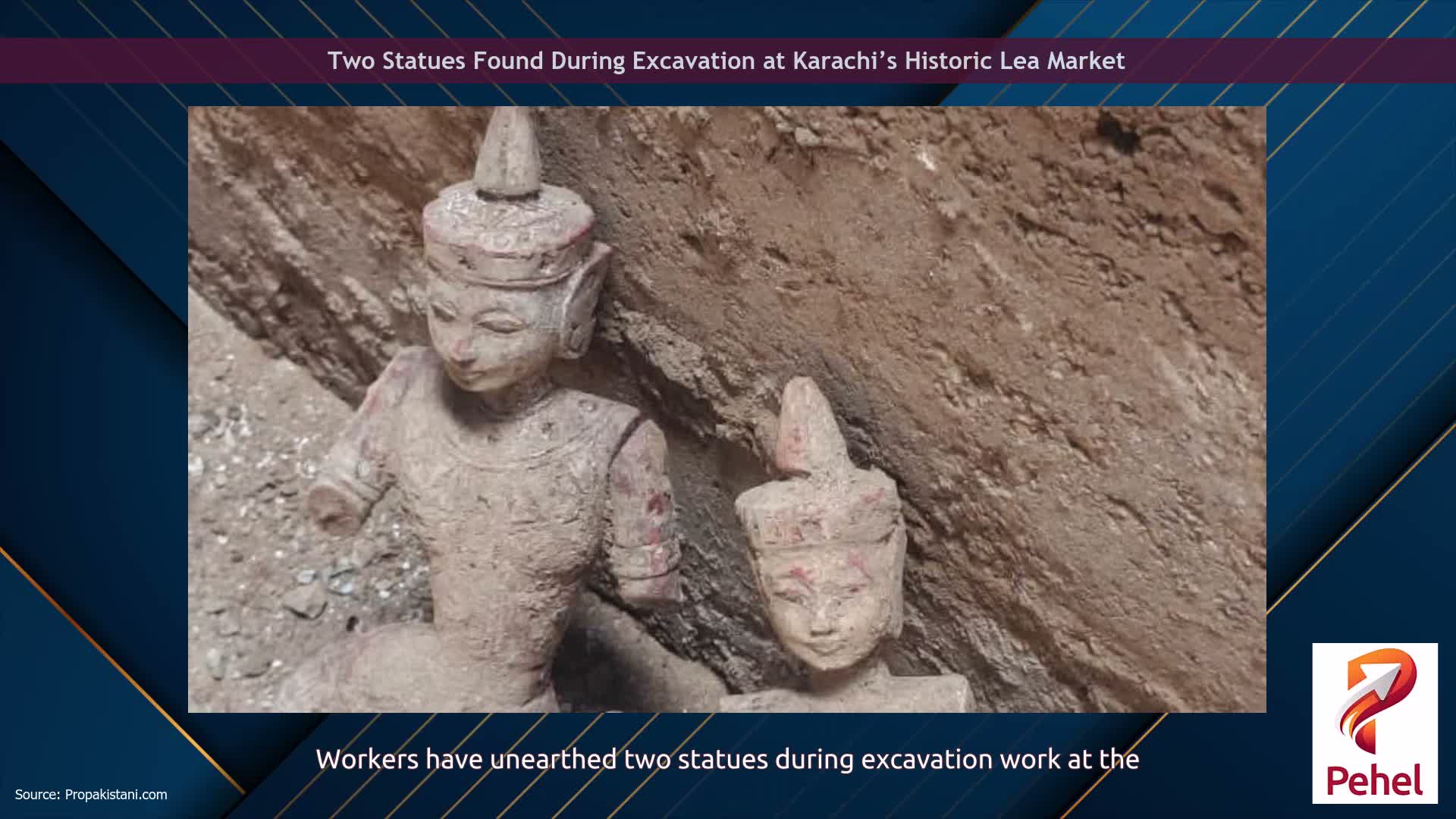 Two Statues Found During Excavation at Karachi’s Historic Lea Market